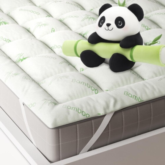 Pelindung Kasur Ultra-Lembut untuk Kasur Ukuran King – Viskosa Bambu untuk Mengurangi Nyeri Punggung – Pendinginan Alami untuk Tidur yang Nyaman.